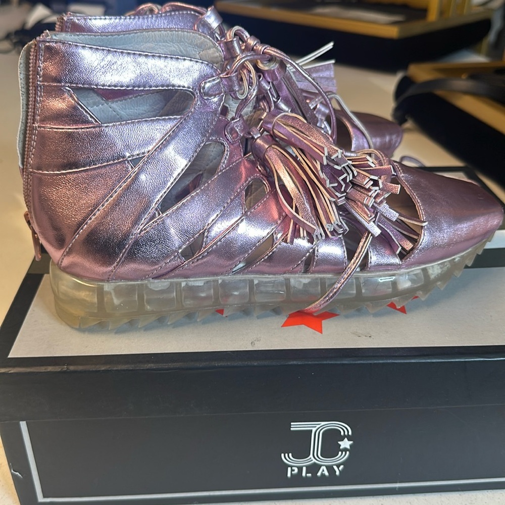 Jeffrey Campbell appian-tsl pale pink metallic